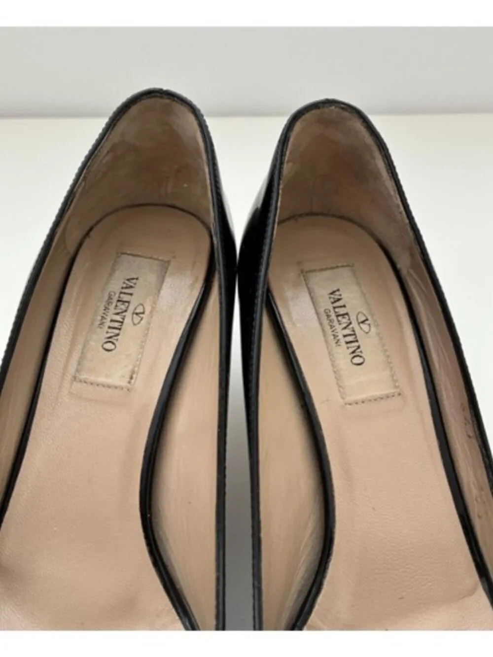 Valentino Garavani Patent Couture Bow Peep Toe Pumps